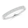 Angara Lab-grown Aeon Vintage Style Diamond Half Eternity Wedding Ring With Milgrain In White Gold/f-g