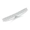 Angara Lab-grown Aeon Vintage Style Pave-set Diamond Curved Wedding Ring With Milgrain In White Gold/f-g