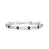 Angara Lab-grown Alexandrite And Diamond Infinity Link Bracelet In White Gold/bluish Green Changing To Brownish Or Pinkish Purple