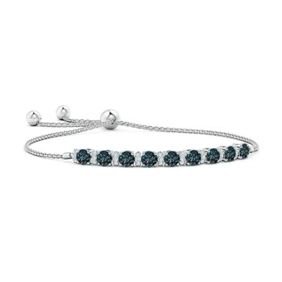 Angara Lab-grown Alexandrite Bolo Bracelet With Diamond Accents In Metallic