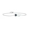 Angara Lab-grown Alexandrite Ribbon Bracelet With Diamond Accents In White Gold/bluish Green Changing To Brownish Or Pinkish Purple