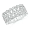 Angara Lab-grown Art Deco Inspired Filigree Diamond Wedding Ring In White Gold/f-g