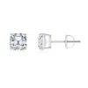 Angara Lab-grown Asscher-cut Diamond Solitaire Stud Earrings In White Gold/f-g