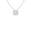 Angara Lab-grown Bezel-set Cushion Diamond Solitaire Pendant In Platinum/f-g