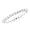Angara Lab-grown Bezel-set Diamond Half Eternity Wedding Ring In Platinum/f-g