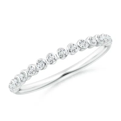 Angara Lab-grown Bezel-set Diamond Half Eternity Wedding Ring In Metallic