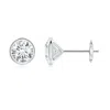 Angara Lab-grown Bezel-set Diamond Martini Stud Earrings In White Gold/f-g