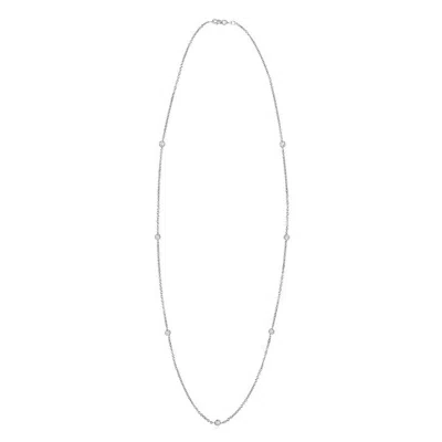Angara Lab-grown Bezel-set Diamond Seven Stone Necklace In Metallic