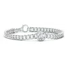 Angara Lab-grown Bezel-set Round Diamond Chain Bracelet In White Gold/f-g