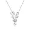 Angara Lab-grown Bezel-set Scattered Diamond Necklace In White Gold/f-g