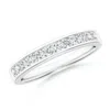 Angara Lab-grown Channel Set Half Eternity Diamond Wedding Ring In White Gold/f-g