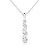 Angara Lab-grown Channel-set Round Diamond Three Stone Journey Pendant In White Gold/f-g