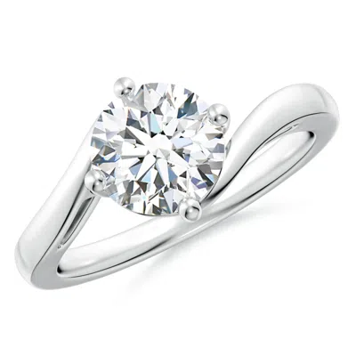 Angara Lab-grown Classic Round Diamond Solitaire Bypass Ring In Metallic