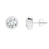 Angara Lab-grown Classic Round Diamond Solitaire Stud Earrings In White Gold/f-g