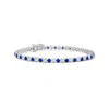 Angara Lab-grown Classic Round Sapphire And Lab Diamond Tennis Bracelet In White Gold/deep Rich Blue
