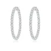 Angara Lab-grown Classic Shared Prong Diamond Inside Out Hoop Earrings In White Gold/f-g