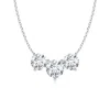 Angara Lab-grown Classic Trio Diamond Necklace In White Gold/f-g