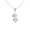 Angara Lab-grown Classic Two Stone Diamond Swirl Pendant In White Gold/f-g