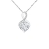 Angara Lab-grown Claw-set Diamond Infinity Pendant With Lab Diamond Accents In White Gold/f-g