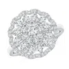 Angara Lab-grown Composite Diamond Cocktail Ring With Scalloped Halo In White Gold/f-g