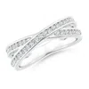 Angara Lab-grown Criss-cross Channel-set Diamond Wedding Ring In White Gold/f-g