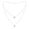 Angara Lab-grown Cushion & Marquise Diamond Cluster Layered Station Necklace In White Gold/f-g