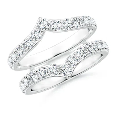 Angara Lab-grown Diamond Chevron Ring Wrap In Metallic
