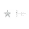 Angara Lab-grown Diamond Cluster Star Stud Earrings In White Gold/f-g