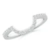 Angara Lab-grown Diamond Contoured Wedding Ring In White Gold/f-g