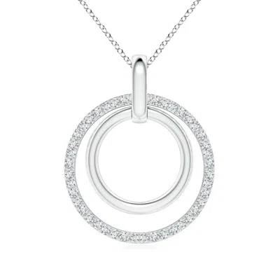 Angara Lab-grown Diamond Double Circle Pendant In Metallic