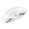 Angara Lab-grown Diamond Gemini Engraved Signet Ring In White Gold/f-g