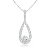 Angara Lab-grown Diamond Infinity Loop Pendant In Platinum/f-g