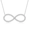 Angara Lab-grown Diamond Infinity Pendant Necklace In White Gold/f-g