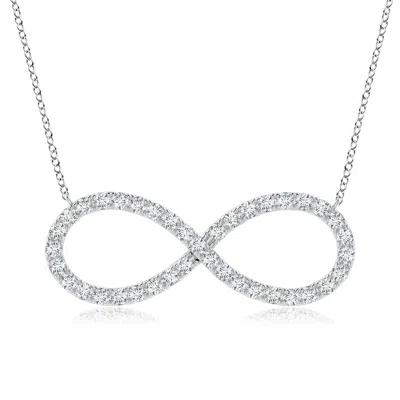 Angara Lab-grown Diamond Infinity Pendant Necklace In Metallic
