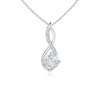 Angara Lab-grown Diamond Infinity Pendant In Metallic