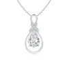 Angara Lab-grown Diamond Infinity Pendant With X Motif In White Gold/f-g