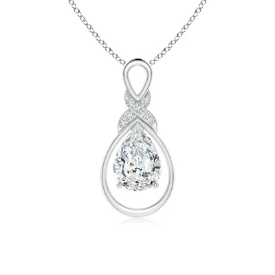 Angara Lab-grown Diamond Infinity Pendant With X Motif In Metallic