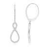 Angara Lab-grown Diamond Infinity Twist Drop Earrings In White Gold/f-g