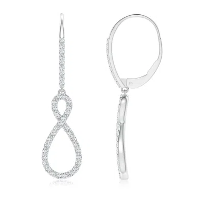 Angara Lab-grown Diamond Infinity Twist Drop Earrings In Metallic