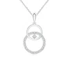 Angara Lab-grown Diamond Interlocking Circle Pendant In Platinum/f-g