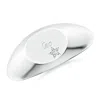 Angara Lab-grown Diamond Leo Engraved Signet Ring In White Gold/f-g