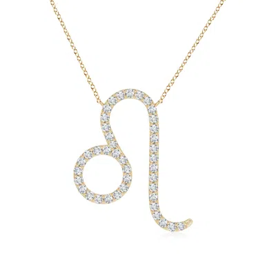 Angara Lab-grown Diamond Leo Zodiac Sign Pendant In Gold