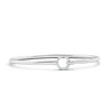 Angara Lab-grown Diamond Open Circle Hook & Eye Flex Bracelet In White Gold/f-g
