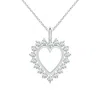 Angara Lab-grown-diamond Open Heart V-bale Pendant In Platinum/f-g
