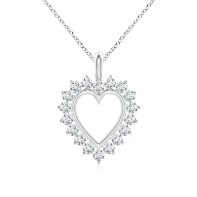 Angara Lab-grown-diamond Open Heart V-bale Pendant In Gold