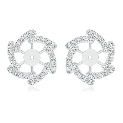 Angara Lab-grown Diamond Pinwheel Earring Jackets