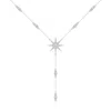 Angara Lab-grown Diamond Starburst Lariat Style Necklace In White Gold/f-g