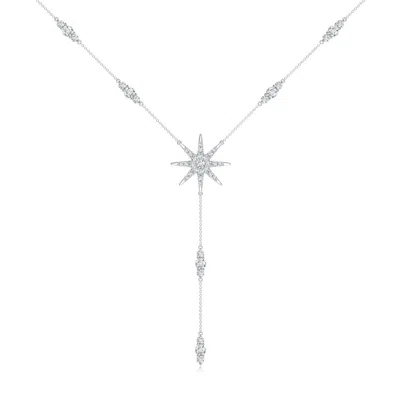 Angara Lab-grown Diamond Starburst Lariat Style Necklace In Metallic