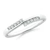 Angara Lab-grown Diamond Studded Bypass Promise Ring With Prong Set In White Gold/f-g