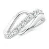 Angara Lab-grown Diamond Swirl Bypass Ring In White Gold/f-g